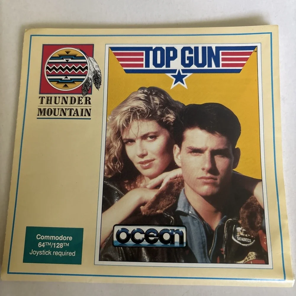 Vtg. Commodore 64/128 Top Gun Thunder Mountain‎ Ocean Floppy Disk UNTESTED